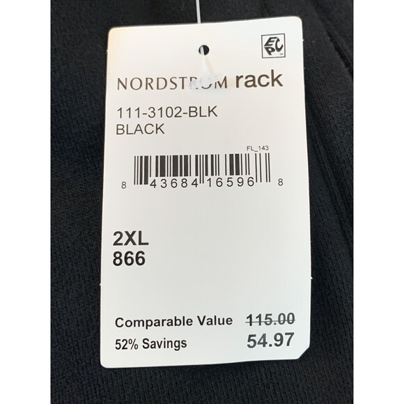 Nordstrom Well Known Studios Black 100% Cotton Shorts Men’s Size XXL - Picture 8 of 8